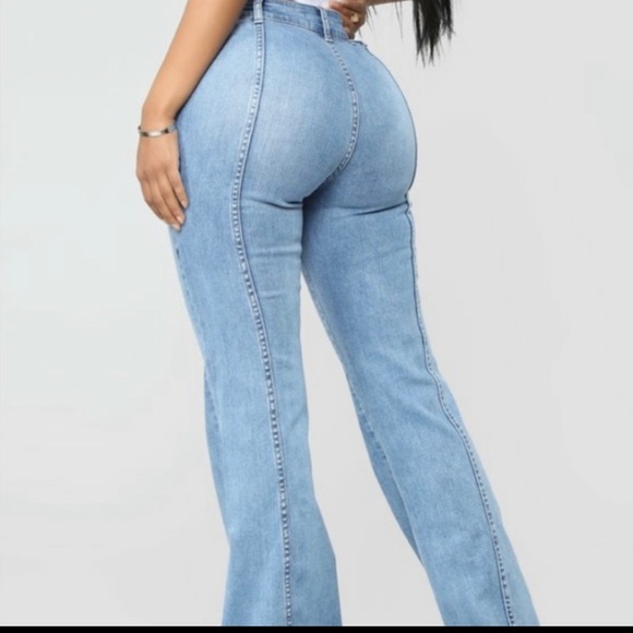 NWT Fashion Nova Stretch Flare Bottom Jeans - Picture 9 of 11